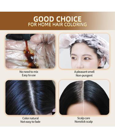 Shantou Yingji Centella Clean Grgowe Black hair color shampoo instant hair shampoo natural black hair color shampoo 3in1 hair color shampoo for gray hair for men and women dark brown 500 ml - Buy Online on GoSupps.com
