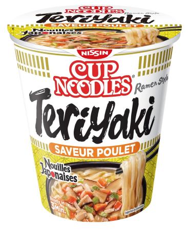 NISSIN- Japanese Noodles - Teriyaki Chicken Flavor - 1 box of 8 cups