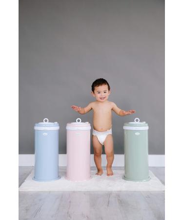 Ubbi Steel Diaper Pail - Odor Locking No Special Bag Required | Award-Winning & Must-Have - Cloudy Blue - Buy Online on GoSupps.com