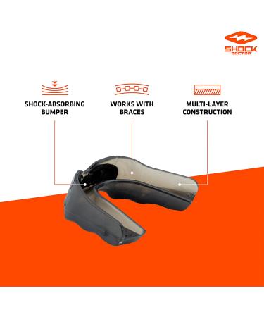 Shock Doctor Pro Mouth Guard - Custom Fit Shock Absorbing Mouth Protection for Adults and Youth (11 yrs & above) - Strapless - Buy Online on GoSupps.com