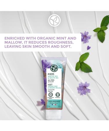 Yves Rocher Exfoliating Foot Gel (Mint & Mallow) | Reduce Calluses and Smooth Dry Rough Skin | Softens and Smoothes Feet | All Skin Types Tube 75 ml - Buy Online on GoSupps.com