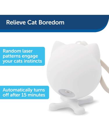 PetSafe Cat Dancing Dot Laser Cat Toy Automatic Laser Pointer 15 Minute Timer 3 AAA Batteries Required White - Buy Online on GoSupps.com
