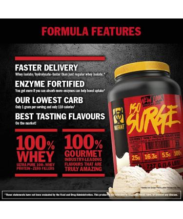 Mutant Iso Surge 5lbs - Peanut Butter Chocolate Protein Powder | Premium Whey | Fast Shipping Worldwide - Buy Online on GoSupps.com