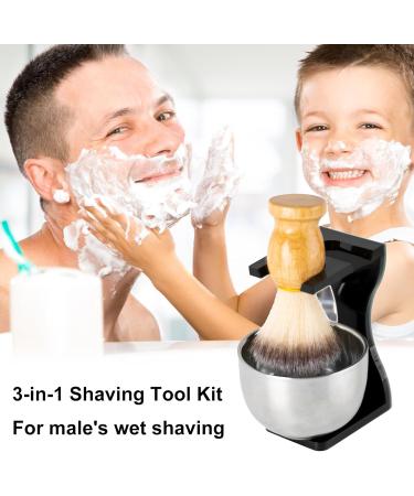 Layhou Metal Shaving Brush Stand & Bowl Set - Premium Razor Brush Holder & Soap Cup for Men - Best Barbershop Grooming Tools - Buy Online on GoSupps.com