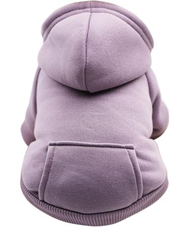 XXL Waterproof Dog Coat - Warm Winter Jacket for Small & Medium Dogs - Fleece Hoodie Sweater with Bag (1104A Purple) - Buy Online on GoSupps.com