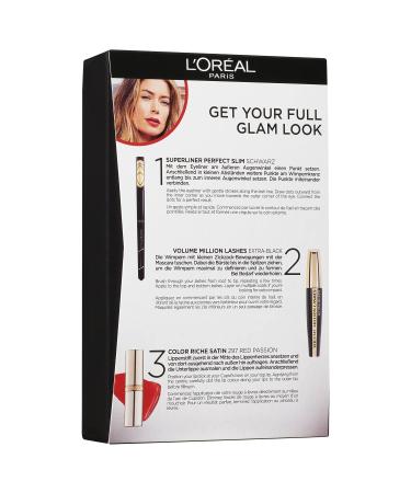 L'Or al Paris Makeup Set - Volume Million Lashes Mascara Superliner & Color Rich Lipstick | International Shipping - Buy Online on GoSupps.com
