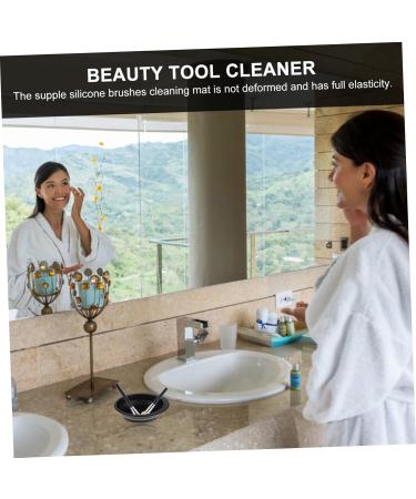 FRCOLOR Makeup Brush Washer Cleaner - Silicone Tool & Folding Bowl for Easy Cleaning | Essential Makeup Brush Cleaning Mat - Buy Online on GoSupps.com