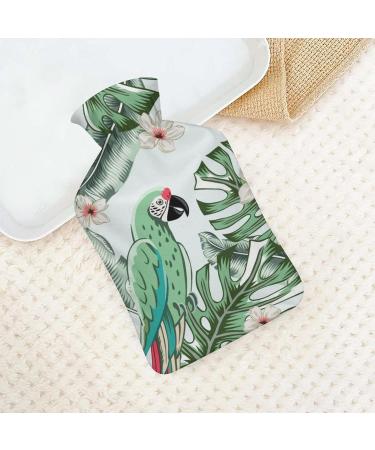 Green Bird Hot Water Bottle with Plush Cover - Hand Warmer for Adults & Children | 26.5x15.3cm - International Shipping Available - Buy Online on GoSupps.com
