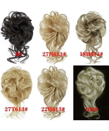 Hair Bun Hairpiece for Women Messy Bun Hair Piece Scrunchie Tousled Updo Hair Extensions Bun with Rubber Band Curly Wavy Ponytail Extensions Synthetic Chignon for Women Girls Hair Chignons(2) - Buy Online on GoSupps.com
