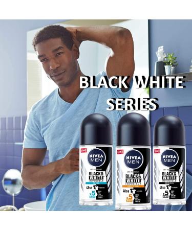 NIVEA Black & White Fresh Men's Roll-On Deodorant - Alcohol-Free 48-Hour Protection 1.7 oz (Pack of 3) - Shop Internationally - Buy Online on GoSupps.com
