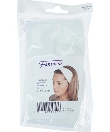 Cotton Stretch Cosmetic Hairband - White 8 cm Width 38 cm Circumference | International Shipping Available - Buy Online on GoSupps.com