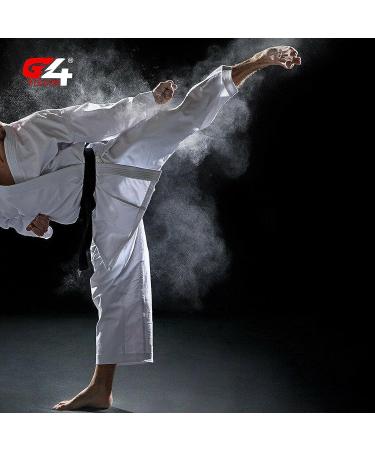 G4 VISION Karate Pants | Martial Arts Trousers for Kids and Adults | Cotton GI for Aikido, Kung Fu | White 4 - Buy Online on GoSupps.com