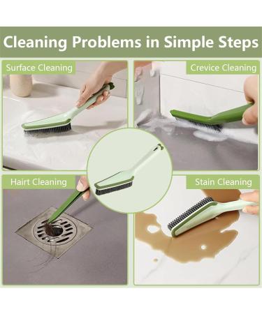 4 in 1 Crevice Cleaning Brush Hard Bristle Crevice Cleaning Brush Multifunctional Gap Cleaning Scrub Brush for Household Kitchen Bathroom 2pcs Green - Buy Online on GoSupps.com