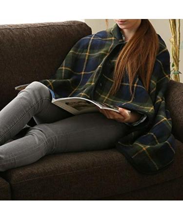 Lightweight Winter Wheelchair Blanket Thickened Doublelayer Extra Soft Super Warm with Buttons Doublelayer Extra Women's Fleece Cape for Home Office School Travel - Buy Online on GoSupps.com
