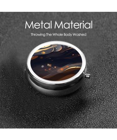 GerRit Dark Medium Round Pill Box - 3 Compartment Portable Organizer for Purse & Pocket - Travel Essential - Buy Online on GoSupps.com