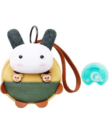 LANEYLI Pacifier Case for Diaper Bag - Canvas Pouch with Zipper Pocket - Holds 4 Pacifiers - Rabbit Design - 1 Pack - Perfect 1st Mother's Day Gift for New Mom - Yellow - Buy Online on GoSupps.com