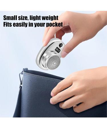 Electric Mini Rotary Shaver with Power Display Rechargeable 400mAh Electric Mini IP65 Waterproof Portable Mini Travel Shaver Wet and Dry Use Pocket Shaver with Cleaning Brush for Home Travel - Buy Online on GoSupps.com