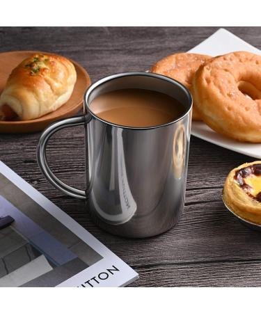 Bidponds 13.5oz Double Walled Stainless Steel Coffee Mug - Travel Camping Tea Cup - Buy Online on GoSupps.com