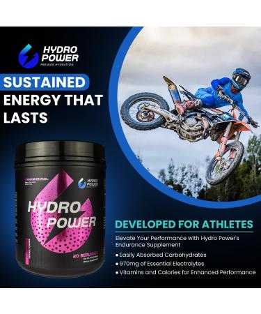 Hydro Power Endurance Fuel | High Carb Vegan Supplement | Maximize Performance & Electrolytes | Gluten-Free Pink Lemonade 20 Servings - Buy Online on GoSupps.com