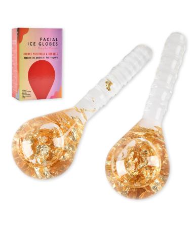 Facial Ice Globes Cryo Stick Ice Globe for Face Eye Neck Cooling Ball Skin Care Kit to Reduce Puffiness and Dark Circles Smooth Wrinkles Lighten Spots Tighten Pores Beauty Tool for Women Girl