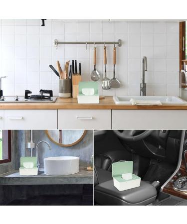 Cheerhom Baby Wet Wipes Box - Green Storage Box for Damp Toilet Paper & Cloths | 18 x 12.2 x 7cm | Ideal for Home Office & Outdoor Use - Buy Online on GoSupps.com