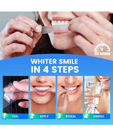 Teeth Whitening Strips - 56 Pcs for Sensitive Teeth | Effective & Safe Whitening | Reduce Sensitivity | Remove Stains | 28 Treatments - Buy Online on GoSupps.com