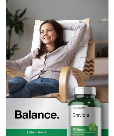 Horb ach Graviola Capsules | 2000 mg | 120 Count | Non-GMO Gluten Free | Soursop (Annona Muricata) - Buy Online on GoSupps.com