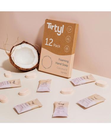 Tirtyl Foaming Hand Soap Tablet Refills - 12 Pack - Coconut & Vanilla Scent - Eco-Friendly and Moisturizing Formula - 96 fl oz Total - Buy Online on GoSupps.com