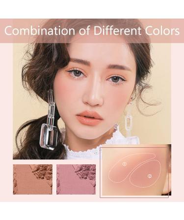 3-in-1 Matte Face Blush Makeup Powder Set for Long-Lasting, Sweat-Resistant Glow - #01 Natural Cheek Blush Duo - Buy Online on GoSupps.com