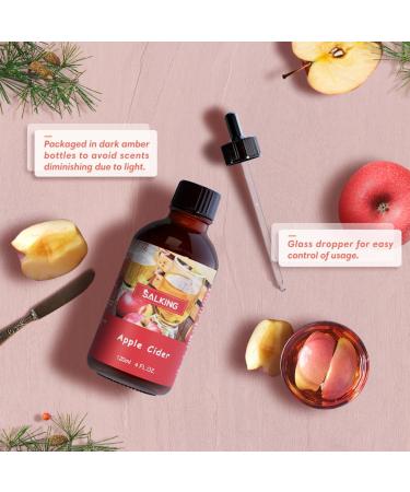 SALKING Apple Cider Essential Oil 120ml - Premium Fragrance for Diffusers, Candles, Soaps - Autumn Scented Oil for Halloween & Thanksgiving Gifts - Buy Online on GoSupps.com