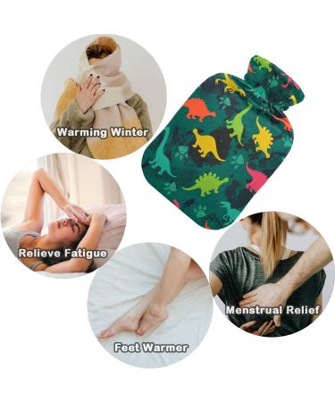 NAANLE Camouflage Dinosaurs 2L Hot Water Bottle - Large Transparent Heat Therapy for Hand & Foot Pain Relief - Buy Online on GoSupps.com