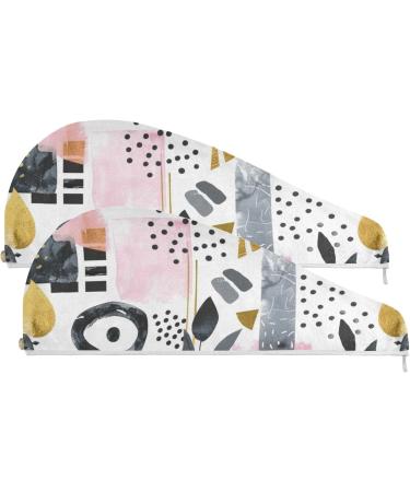 Graffiti Hair Towel 2 Pack | Super Absorbent Quick Dry Hair Turbans for Women & Girls - Buy Online on GoSupps.com