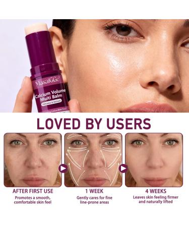 ADSBJUX 2pcs Calcium Multi Balm Stick Calcium Volume Multi Balm Stick - Collagen Anti Wrinkle Hydrating & Firming Face Sticks for Eyes Neck Face Helps Reduce Fine Lines 0.35 ozX2 - Buy Online on GoSupps.com