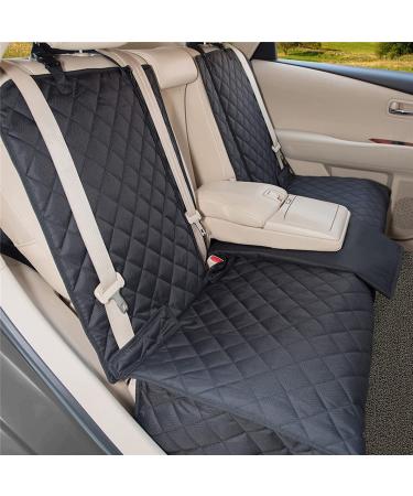 YesYees Waterproof Dog Car Seat Cover - Nonslip Bench Seat Cover for Pets - Compatible with Middle Seat Belt and Armrest - Fits Most Cars, Trucks, and SUVs - Black - Buy Online on GoSupps.com