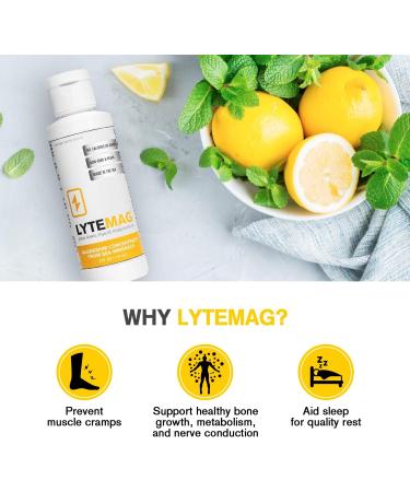 LYTEmag Liquid Magnesium Supplement - Sleep & Muscle Recovery Support - 60 Servings - Buy Online on GoSupps.com
