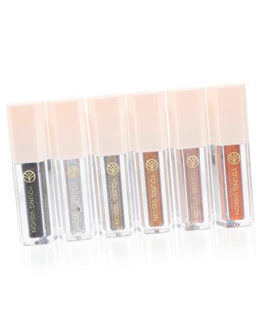 Angoily 6pcs Eye Shadow Set Eyeshadow Makeup Stuff Makeup Tools Glitter Eye Makeup Cosmetic Miss Liquid 1 count (Pack of 1) As Shown