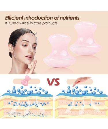 Buy 2-Piece Pink Mushroom Gua Sha Massage Tool Set - Natural Acupressure for Face Neck & Eye Relaxation | Improve Fine Lines - Beauty Spa Essential - Buy Online on GoSupps.com