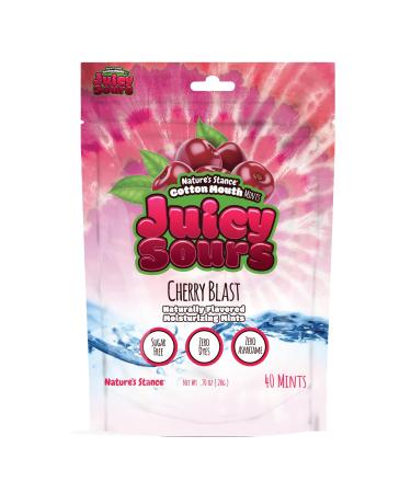 Cotton Mouth Juicy Sours Dry Mouth Mints with Natural Xylitol | Sugar-Free Breath Mints for Dry Mouth Relief | No Artificial Sweeteners | Naturally Flavored Moisturizing Lozenges