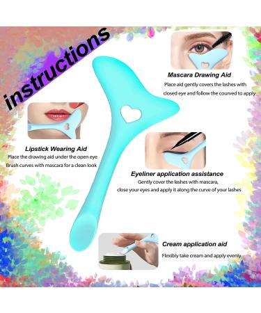 SHANPIN 2 Blue Eyeliner Stencils - Quick Eye Makeup Tool for Perfect Mascara & Eyeliner Application | Vertex Eyeliner Stencils in Sky Blue - Buy Online on GoSupps.com