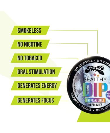 TeaZa Energy Tropical Chill Mix with Relora - Calming Formula, Tobacco and Nicotine Free, 4 Pack - Buy Online on GoSupps.com