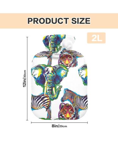 Buy Elephant Tiger Zebra Hot Water Bottles - 2L Pain Relief for Adults & Kids - Ideal Bed Warmer - Buy Online on GoSupps.com