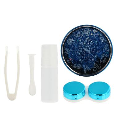 Milist contact lens container eye contact case contact lens donor holder for eye contact travel case for contact lenses mini lensing container travel requirement ABS travel constellation box blue