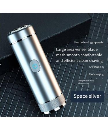 Buy Portable Electric Shaver for Men - Rechargeable Mini Razor (Wet & Dry) - Perfect for Travel & Home Use - Silver - Buy Online on GoSupps.com