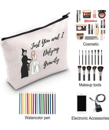 Bauna Cosmetic Bag for Music Theater Lovers | Zippered 'Just You and I Defy Gravity' Design | Perfect Gift for Musicals Fans - Buy Online on GoSupps.com