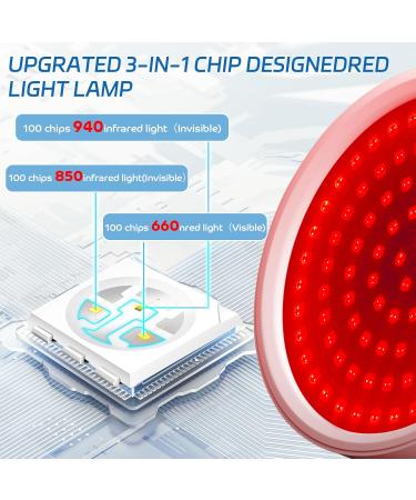 Shyineyou Red Light Lamp 660 & 850 & 940 Infrared Light Lamp Upgraded 100LEDs 3-in-1 Chips Red Light Lamp for Home/Office Use Large - Buy Online on GoSupps.com