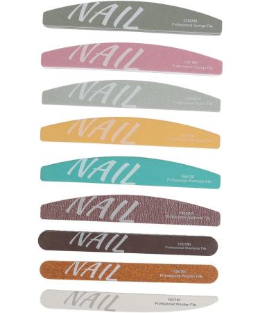Nail Files 9 Pieces Washable Nail Files Set of Different Shapes Gel Nail Manicure Tools - Buy Online on GoSupps.com
