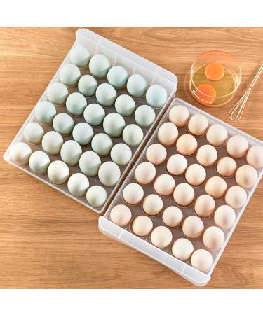 Uonlytech 1 Pc Box Egg Carton Drawer Refrigerator Storage Box Clear Plastic Tray Fridge Double Deck re-usable Transparent Color 34X26CM monolayer - Buy Online on GoSupps.com