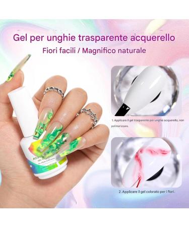  Hogvinnatil Clear Gel Nail Polish | 15ml Water-Based Blossom Top Coat for Girls Diffusion Effects Compact Lightweight UV Nail Polish for Travel Outdoors Home and Travel - Buy Online on GoSupps.com