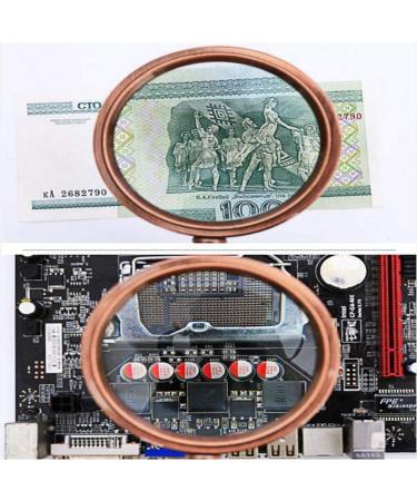Magnifying Glass 5X - 80MM Metal Material Handle Magnifier for Reading Maps - Jeweler Watch Repair Loupe Low Vision Aids (Color : A) Atmosphere - Buy Online on GoSupps.com