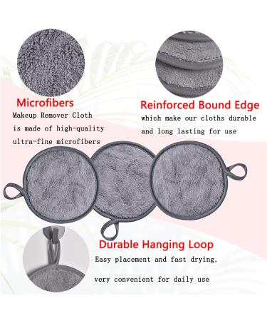 Large Reusable Makeup Remover Pads - Soft Microfiber Face Cloths 12 Pack with Laundry Bag 5 Inch Washable Premium Cleaning Pads - Buy Online on GoSupps.com